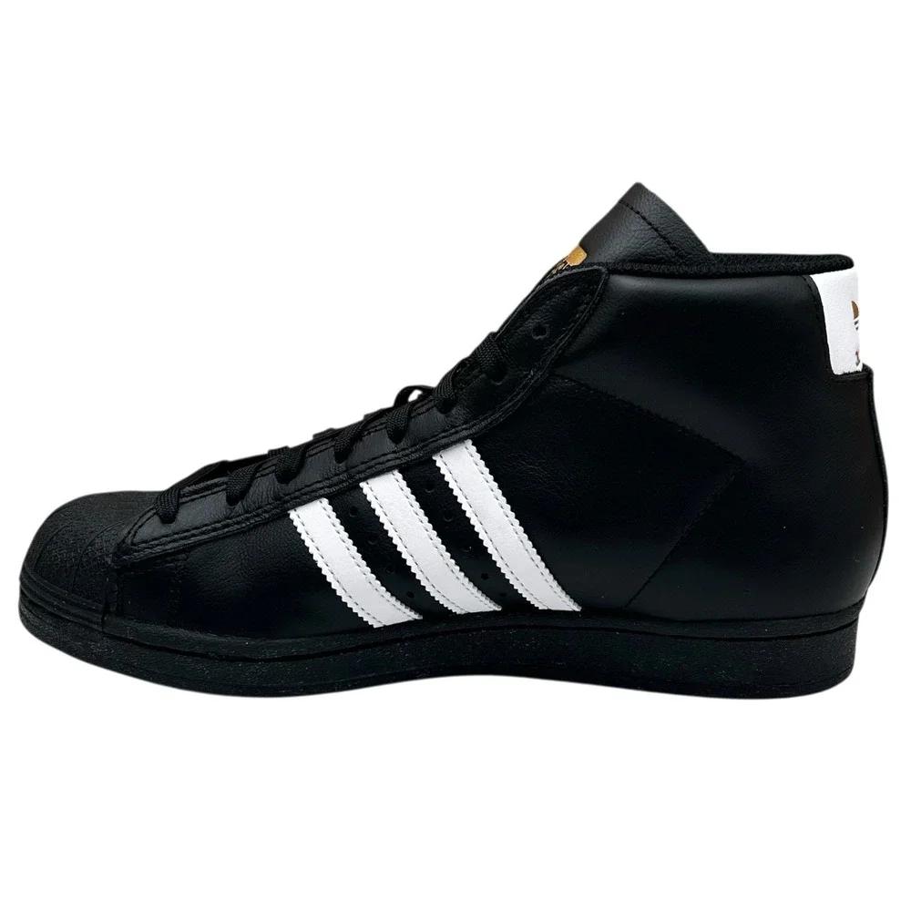 adidas Pro Model ADV High Top Leather Sneakers Men's 6/Women's 7-7.5 Black-White